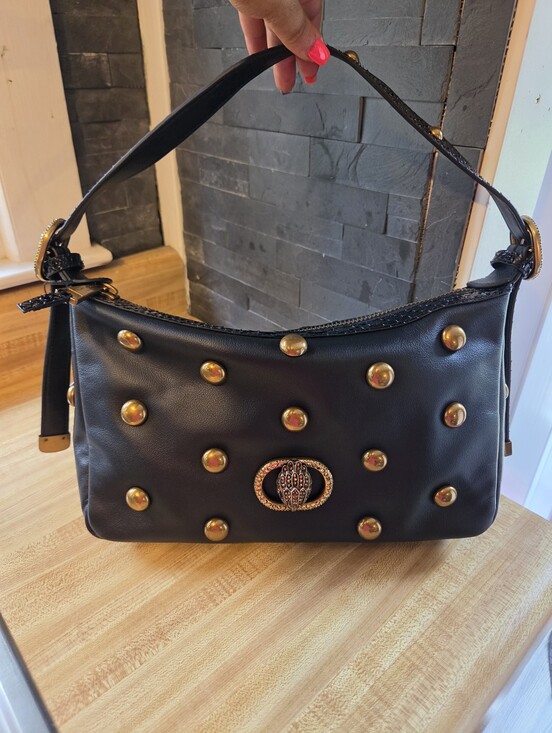 Kurt Geiger Handbags - Kurt Geiger NWT Black Hobo Gold Studded Bag & Dustbag